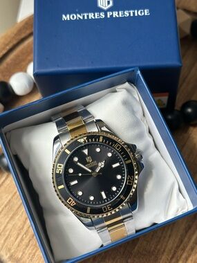Invicta Montres Preatige Men’s Two-Tone Black Dial Diver Watch